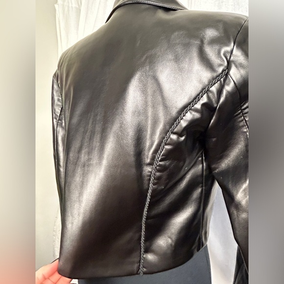 NWOT Seta Military Inspired Faux-Leather Jacket - Picture 5 of 9